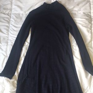 American Apparel Black and blue stripe dress